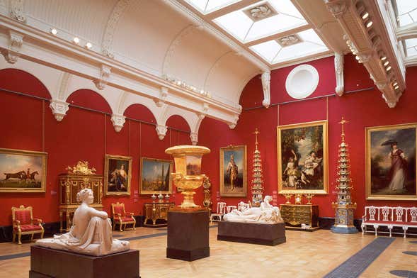 Ingresso da King's Gallery do palácio de Buckingham