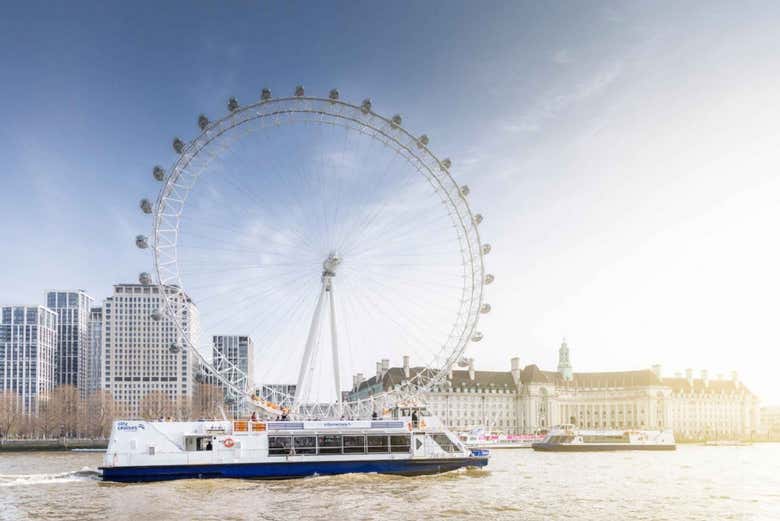 Vistas da London Eye do barco