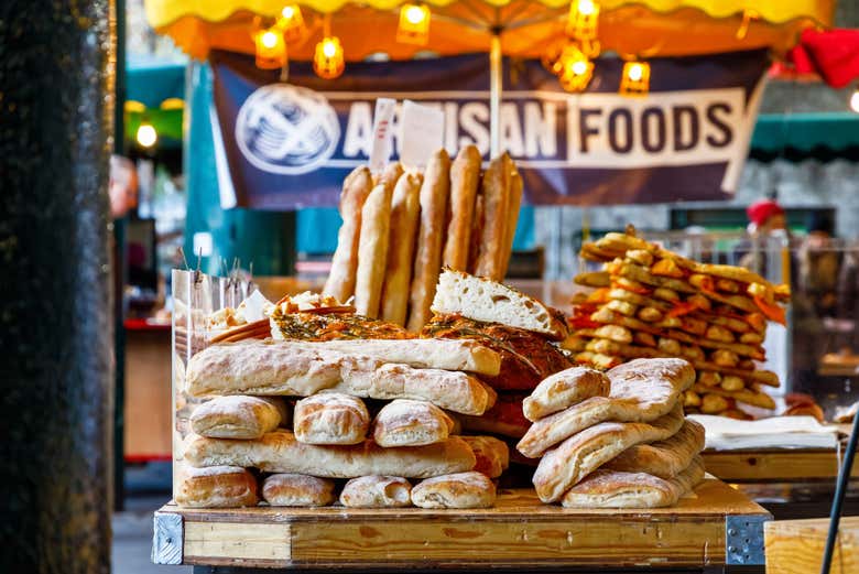 Uma das barracas no Borough Market