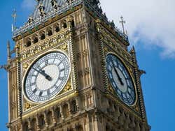 Detalhe do relógio Big Ben de Londres