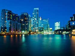 Bairro de Canary Wharf em Londres