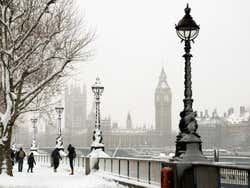 Neve no inverno de Londres