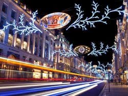 Luzes natalinas na Regent Street de Londres
