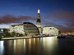 The Shard ao anoitecer